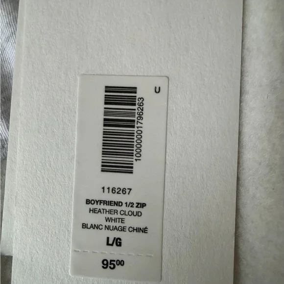 Aritzia cozy sweat fleece boyfriend half zip sweatshirt women’s size large - Picture 9 of 12